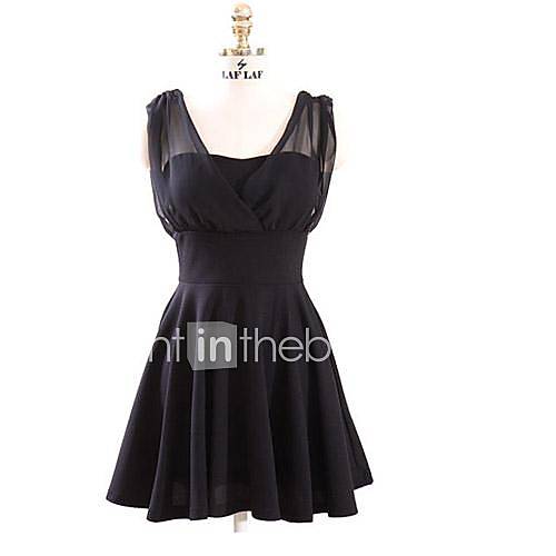 Womens Sexy New Night Club Chiffon Spell Receives The Waist Dress