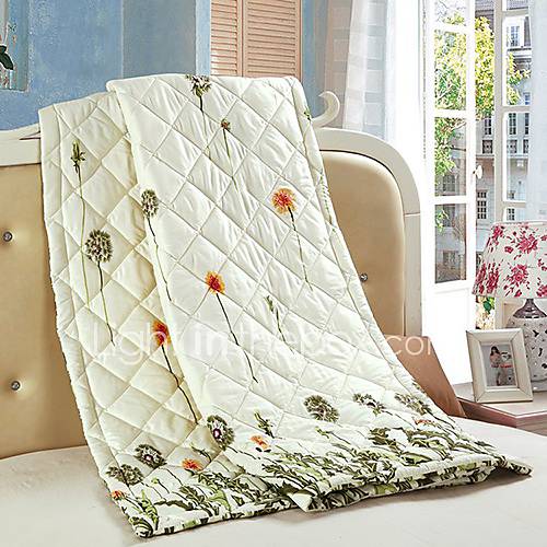 Luolaiya Fly In The Sky Small Imitation Cotton Printing Summer Cool Quilt (Light Green)