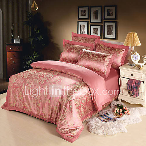 Pinshang Cotton Satin Jacquard Printed Four Piece (Screen Color)