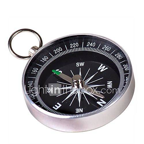 Portable Metal Compass with Keychain(Large)   Silver