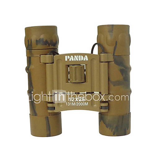 12x25mm Panda Pocket Foldable Binoculars Telescope for Outdoor Travel(Assorted Color)