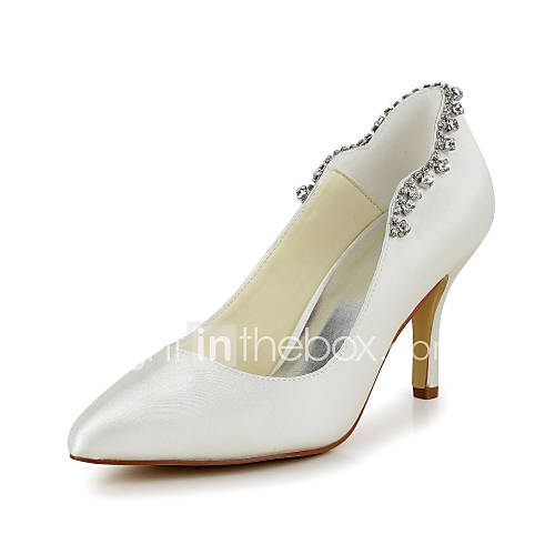 Satin Womens Wedding Stiletto Heel Heels Pumps/Heels Shoes (More Colors)