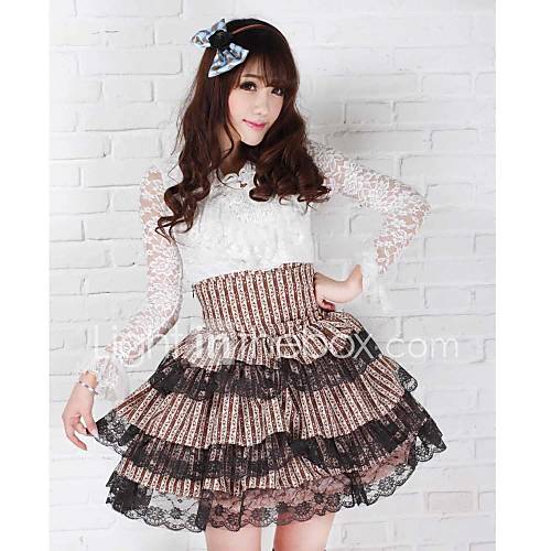 Chocolate Pretty Lolita Punk Schoolgirl Kawaii Skirt Lovely