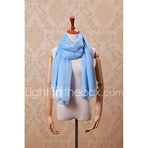 ZICQFURL Womens Korean Style Solid Color Oversized Wild Scarf(Light Blue)