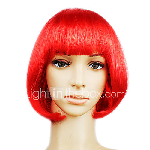 Masquerade Synthetic Wig Bob Haircut(Red)