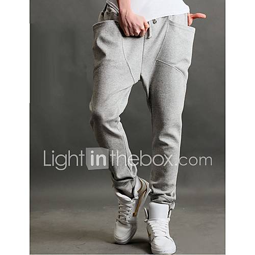 Shishangqiyi Korean Version Scollapse Hallen Sweatpant(Light Gray)