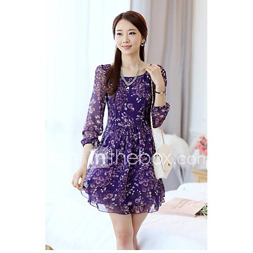 Womens Tall Waist Chiffon Dress