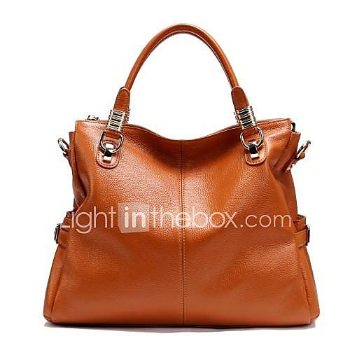 Womens Elegant Split Leather Lady Handbag Leather Handbag Linning Color on Random