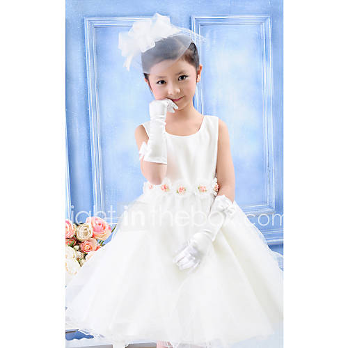 Tulle Wedding/Special Occation Flower Girl Hat With Flower(More Colors)