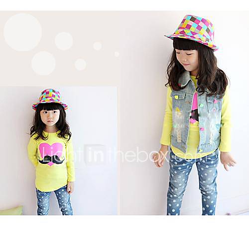 Girls Fashion Long Sleeve T Shirts Lovely O Neck T Shirts