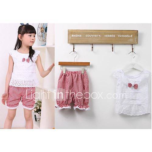 Girls Fashion T ShirtsShorts Sets Lovely Summer Two Pieces Sets Clothing Set