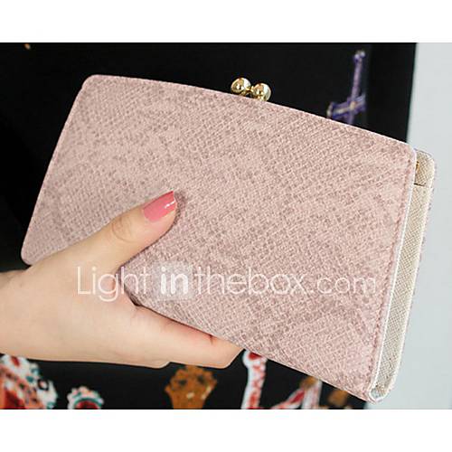 Womens Fahion Snake stripe Button Clutch