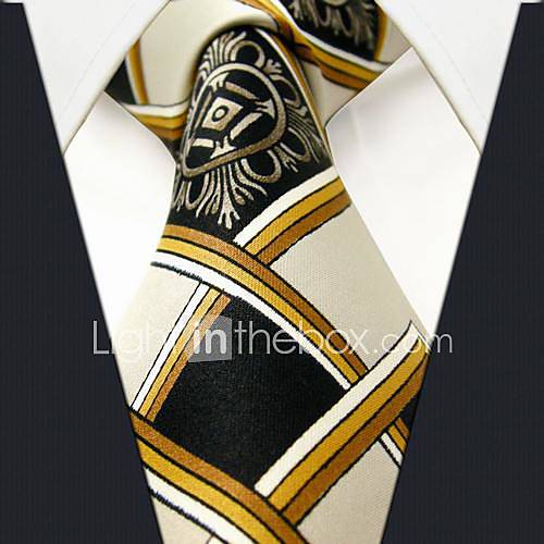 Mens Business Multicolor Pattern Silk Necktie