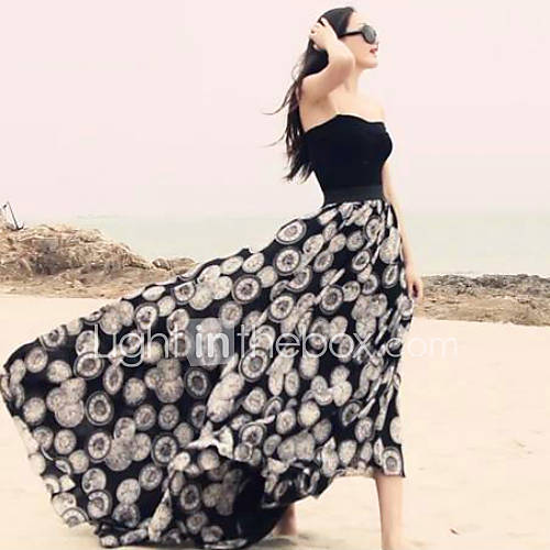 Verragee Clock Print Large Swing Skirt