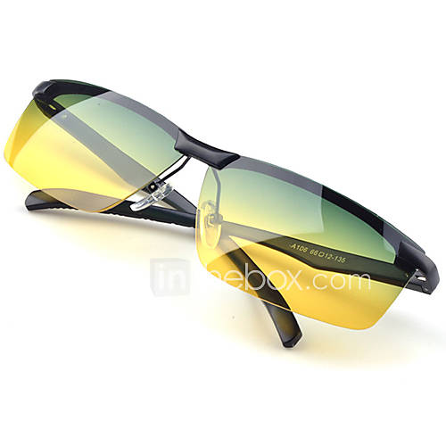 Aulong Mens Polarized Light Black 96 Sunglasses