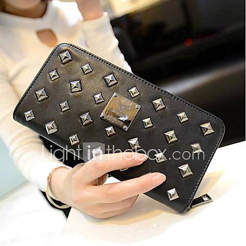 Womens Fashion Punk rivet Wallets