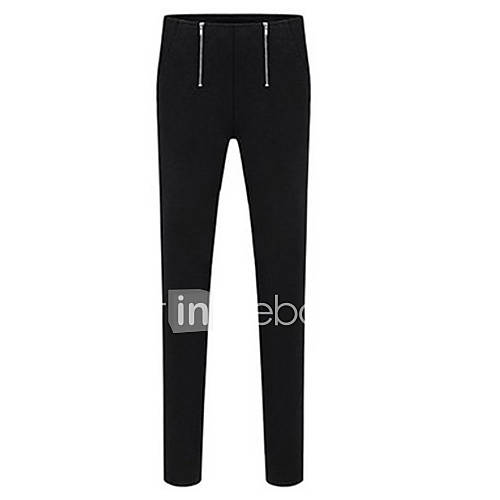 WeiMeiJia Womens Fashion Slim Zipper Skinny Pants(Black)