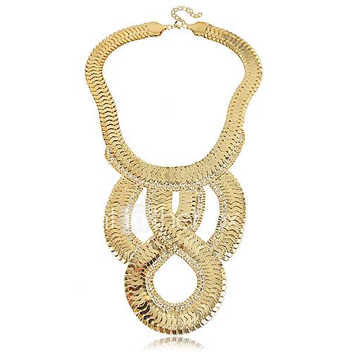 Yumfeel Womens Exaggerate Metal Link Necklace