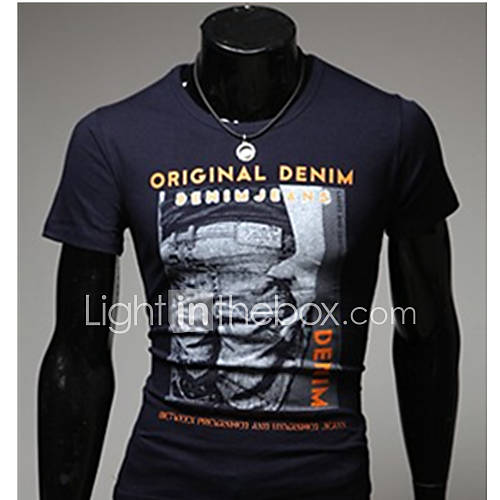 ZZT New Fashion Slim Printed Short Sleeved T Shirt