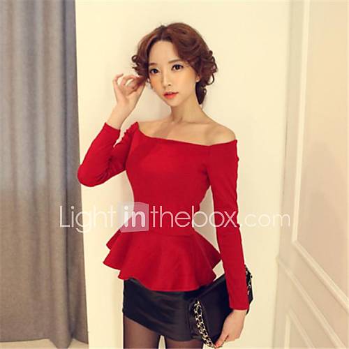 Womens Off The Shoulder Ruffle Blouse