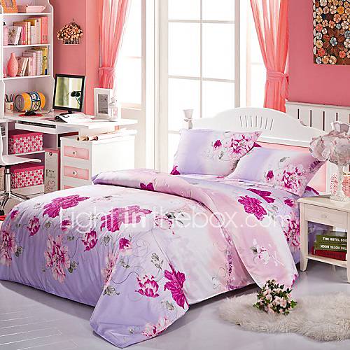 Mainstream Elegant Flower Pattern Large 4 PCS Set Bedding