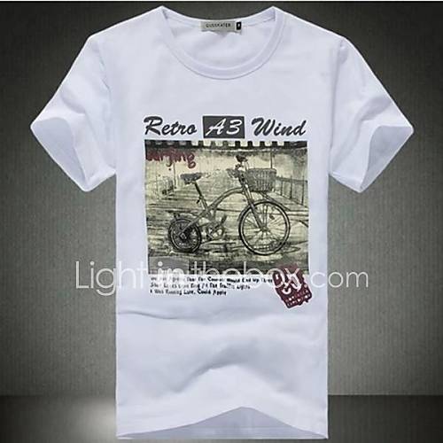 Mens Round Neck Casual Short Sleeve Cotton T shirt