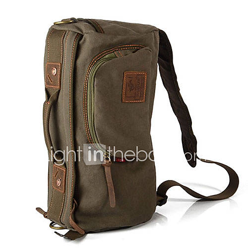 MUCHUAN Mens Male Vintage Cotton Canvas Backpack,Rucksack School Bag Satchel Hiking Bag(Screen Color)