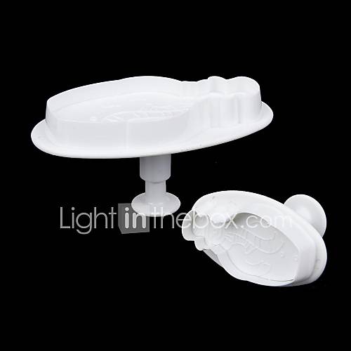 DIY Snowman Pattern White Plastic Plunger Cutter (2 PCS)