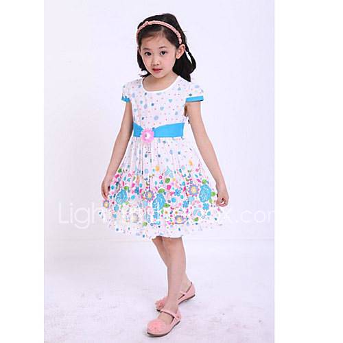 Girls Fashion Flower Dresses Lovely Princess Summer Dresses