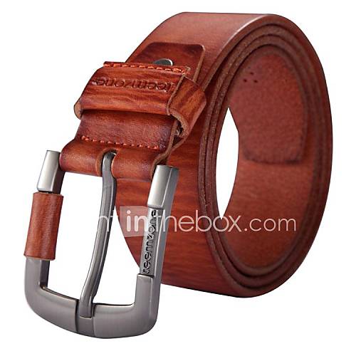 Mens Antique Casual Business Style Genuine leather Dress Jean Single Prong Belt