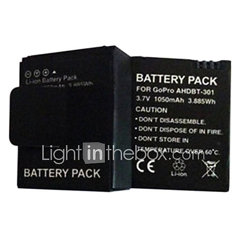 1050mAh Battery for Gopro Hero 3/3