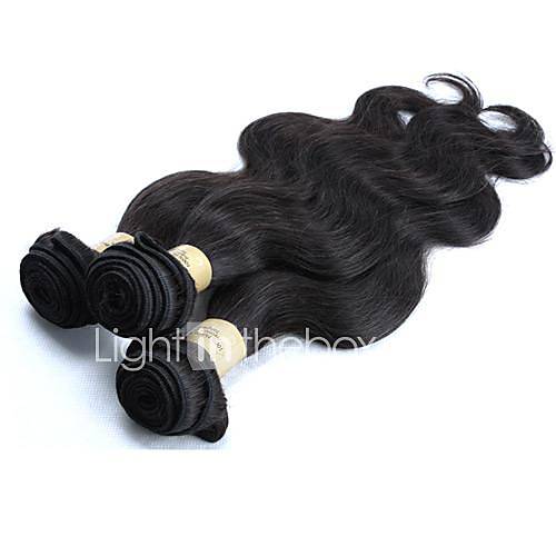 18 Inch 1Pcs Color 1B Grade 5A 100G/Pcs Peruvian Virgin Body Wave Human Hair Extension