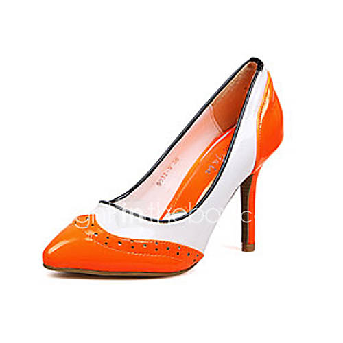 QIDI Womens Fascinating Leather Shoes(Orange)