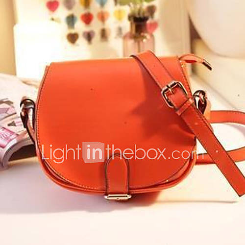 HONGQIU Womens Fashion Leather Crossbody Bag(Orange)