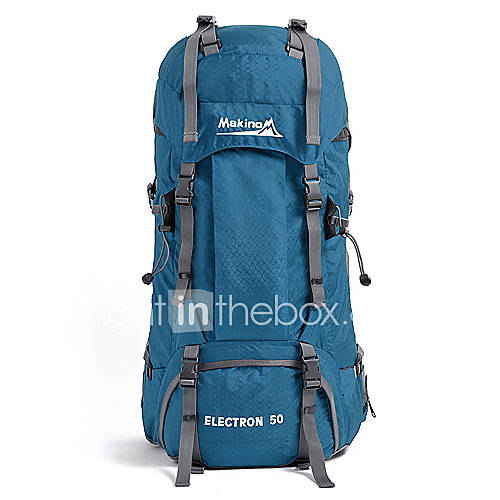 MAKINO 50L Waterproof Nylon Fabric Hiking Backpack with Raincover