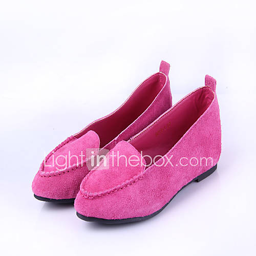 Womens Lovely Simple Solid Color Flat Shoes(Fuchsia)