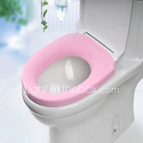 Round Polyester Toilet Cushie Random Colour, L33cm x W33cm x H3cm