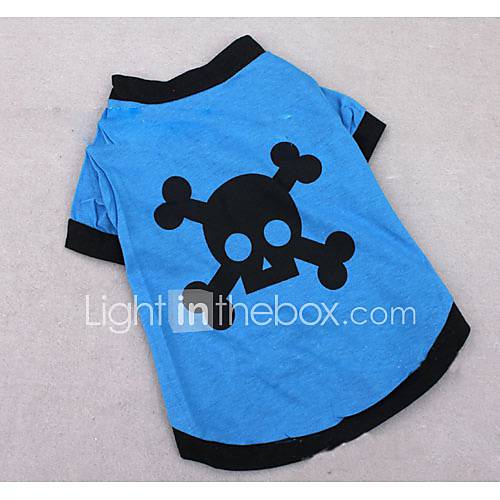 Petary Pets Cute Skull Pattern Cotton T Shirt For Dog