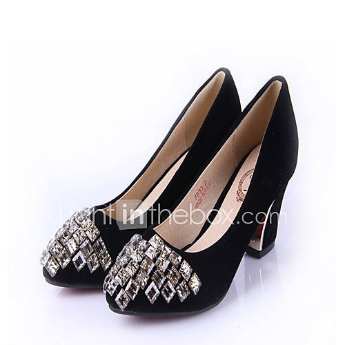 Womens European Trend Diamonade High Heels(Black)