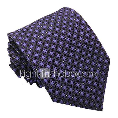 Mens Classic Italy Style Fashion Purple Business Leisure Dot Microfibre Necktie