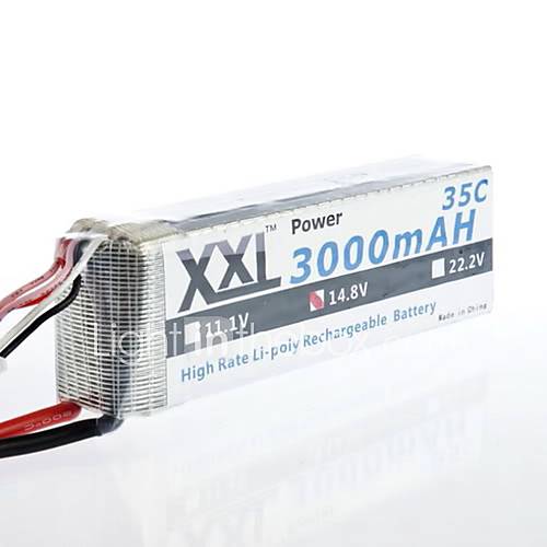 XXL 14.8V 3000MAH 4S 35C Li Po Battery(T Plug)