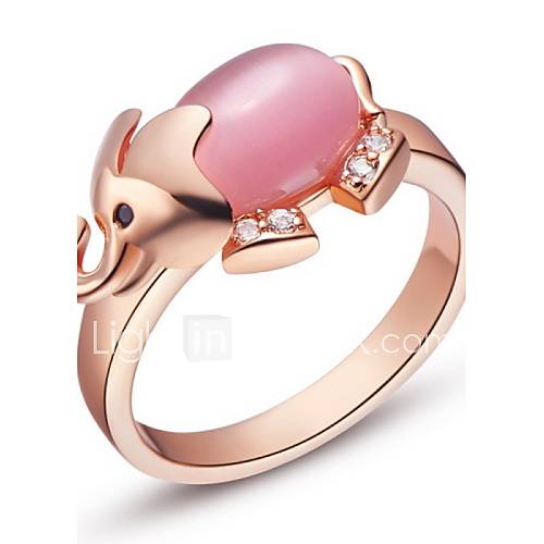 Fashionable Sliver With Cubic Zirconia Oval Womens Ring(Pink,White,Green)(1 Pc)