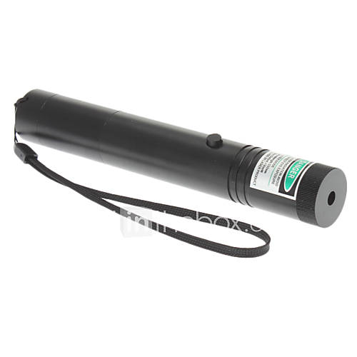 302 Green Laser Pointer with Batteries, Key type Switch and Battery Charger (1x18650,532nm,5mw,Black)