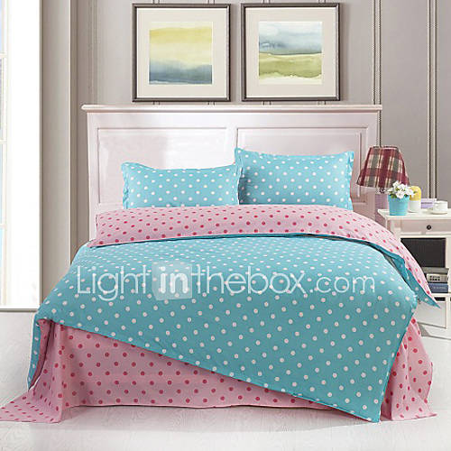 Mainstream Flutter Youth Polka Dots Small 4 PCS Set Bedding