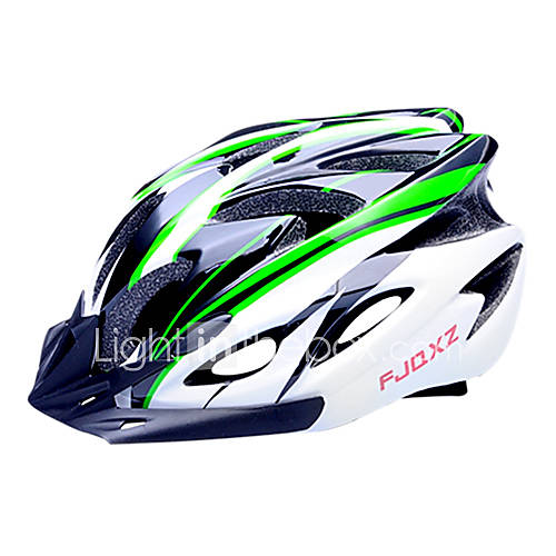 FJQXZ EPSPC Green and Black Integrally molded Cycling Helmet(18 Vents)