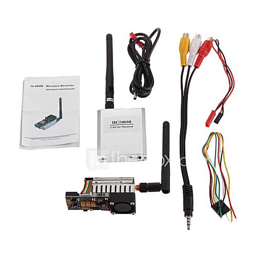 FPV 5.8G 500mw Wireless Audio Video Transmitter AV Sender TS58500 RC5808 Receiver