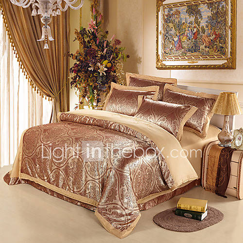 Pinshang Luxuyr Cotton Satin Jacquard Four Piece (Screen Color)