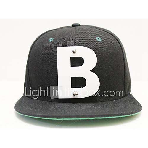 Unisex Crystal B Alphabet Bassball Cap