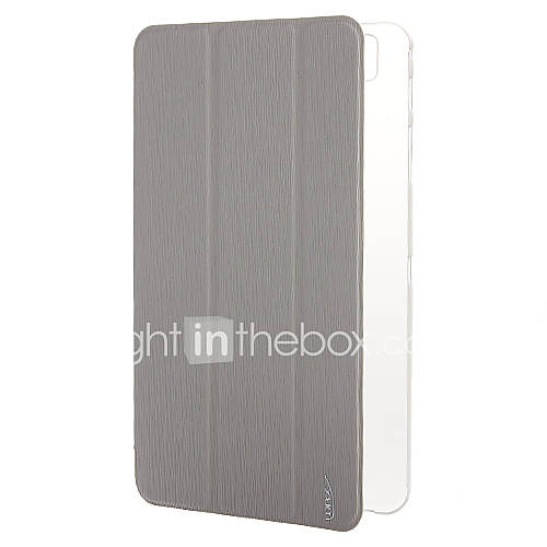 PU Leather Plastic Full Body Case with Stands for Samsung T320 (White)