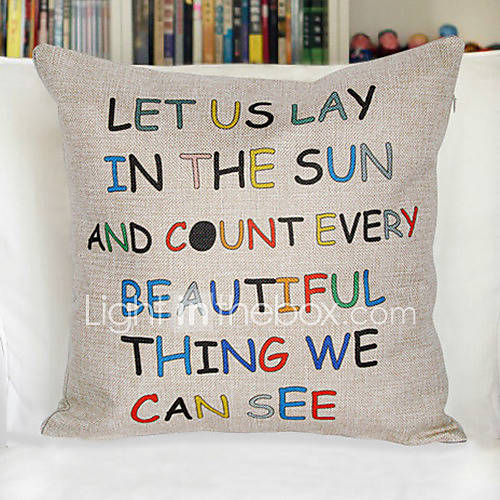 Pinshang Letters Print Pillow(Screen Color)